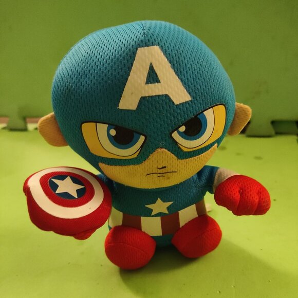 Captain America Beanie Baby TY company, 2019, Marvel Comics, 6 inches tall - Picture 1 of 4